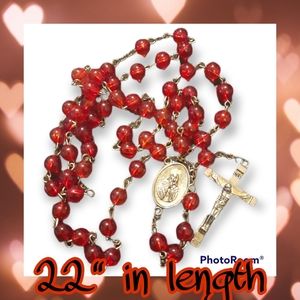 Vintage rosary gold tone chain